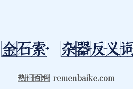 金石索·杂器反义词是什么意思的图片
